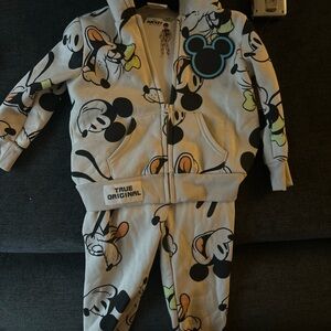 Mickey Mouse Disney Character Goofy Toddler Kids' 3-piece Hoodie Jogger Set, 3T